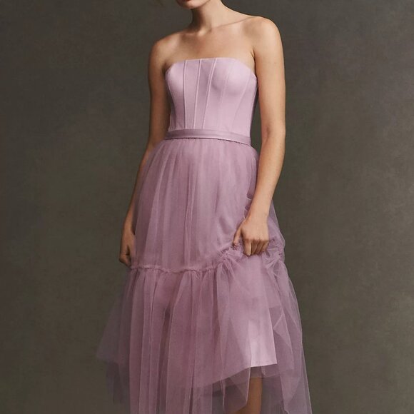 BHLDN Pink Strapless Dress - Picture 2 of 6